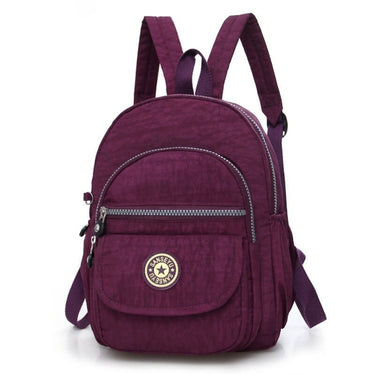 Mochilas Mujer Negra Nylon morado